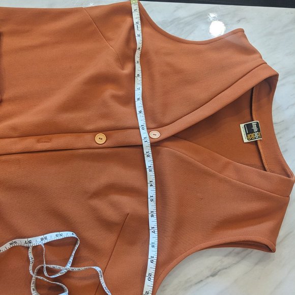 Vintage burnt orange vest Ample Togs - Picture 4 of 8